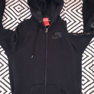 nike black zip up jacket